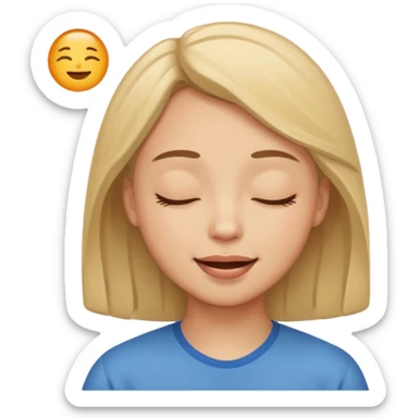 change the mouth to happy and giving a eye close sticker