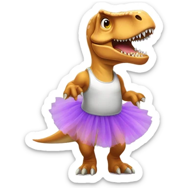 T-Rex wearing a tutu  sticker