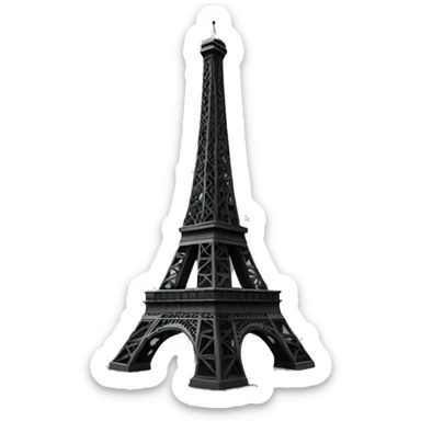 black Eiffel tower sticker