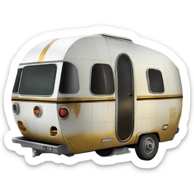  Side view 1973 caravan C-3PO tarnished from space with rear wing  sticker