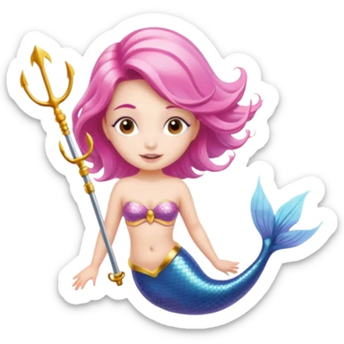 Mermaid wearing a light pink snorkel sticker