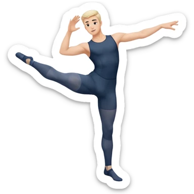 male dance choreographer with full tights  sticker