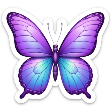 Purple butterfly sticker