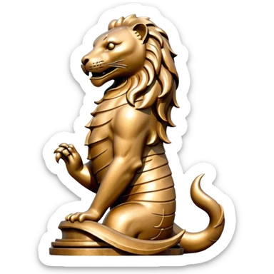 merlion with no legs sticker