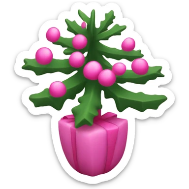 Arbole navidad rosa sticker