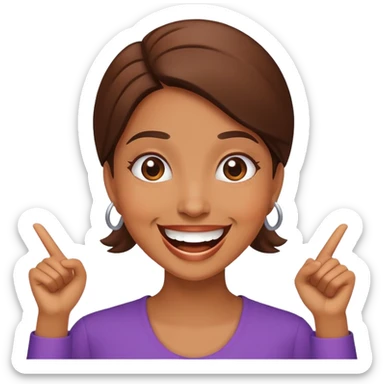 enthusiastic brown women sticker