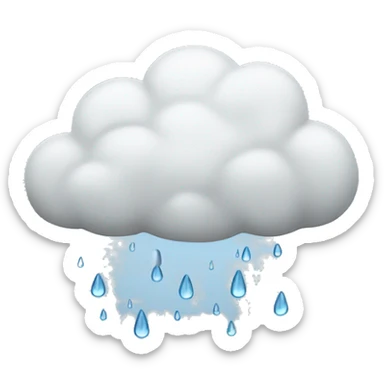 Rain cloud as a person  sticker
