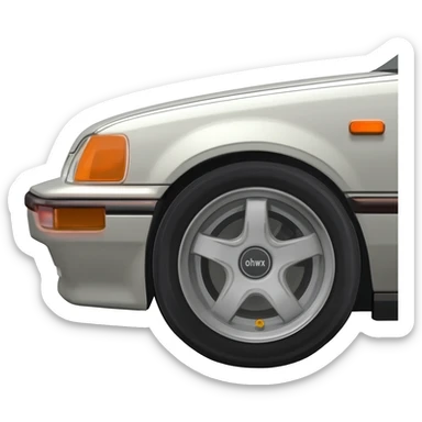 1995  honda civic drifting fwd one sticker