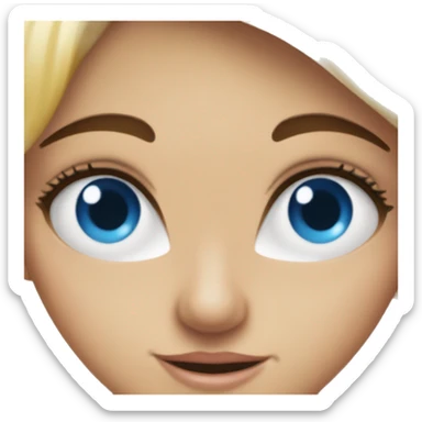 Chico rapado ojos azules y su novia  sticker