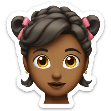 A girl i dont know  emoji with a bow on her head  sticker