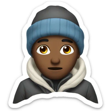 Me very cold sticker