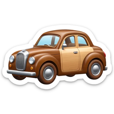 wood toy car sticker