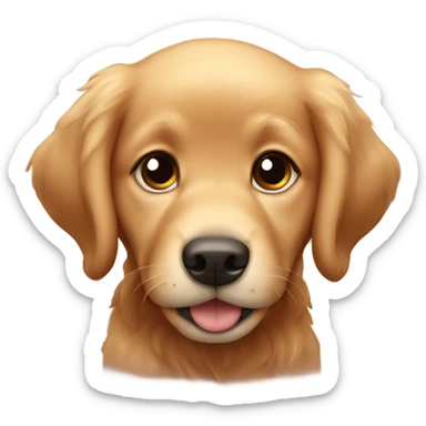 Chibi Dark red golden retriever puppy sticker