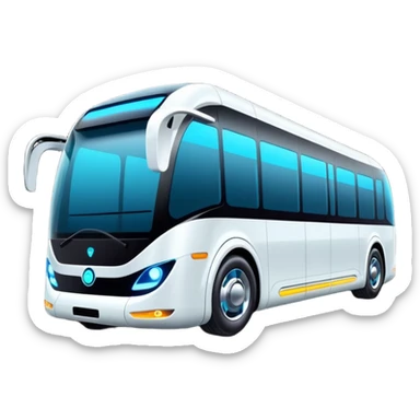 cyber luxury future self driving bus auto vehicle sticker