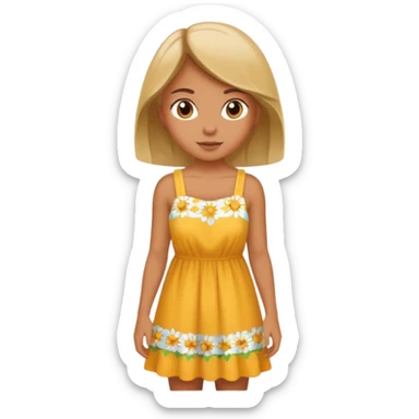 summer girl sticker