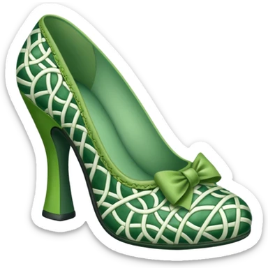 green patterned woman shoe  sticker