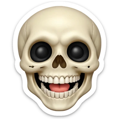 Skull laughing funny sticker