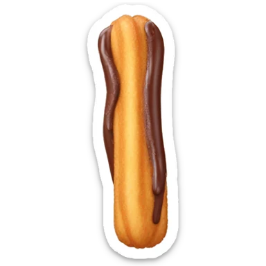 Churro with chocolate sticker