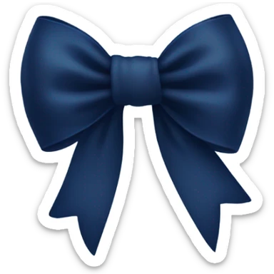 Dark Navy blue bow sticker