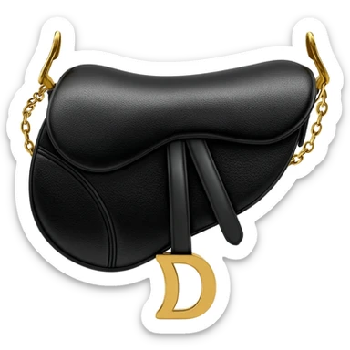 dior black saddle bag sticker