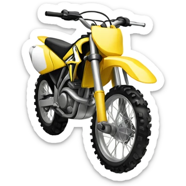yellow dirtbike sticker