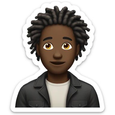 Black man with locs sticker