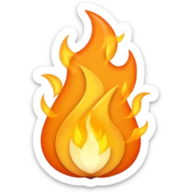 Excited fire can’t wait sticker