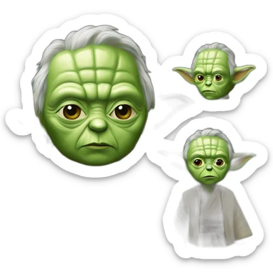 buvant une bien avec Yoda sticker