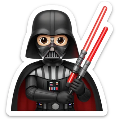 Darth Vader with red lightsaber sticker