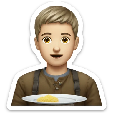 ukraine boy eat Vareniks
 sticker