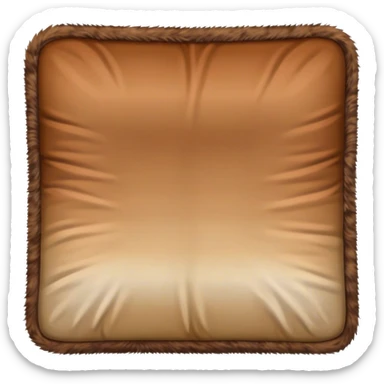 Brown fur blanket square ombre sticker