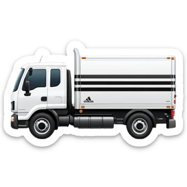 Adidas white stripes black truck sticker