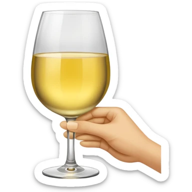 😊 holding white wine sticker