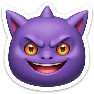 I want an Gengar (Pokemon) that looks cute. sticker