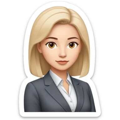 ceo woman confidently wears smart business attire sticker