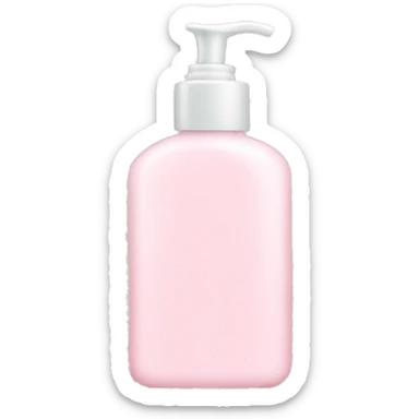 Light pink lotion bottle sticker