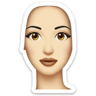 Monica bellucci face sticker