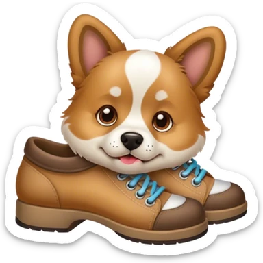 Hund mit Schuhe sticker