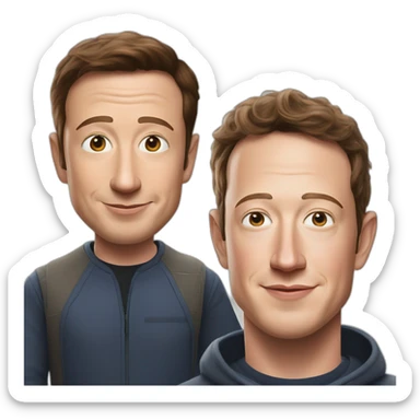elon musk and mark zuckerberg sticker