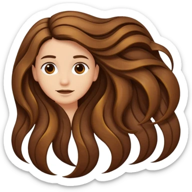 hair strand half of it is the strand and half is divided into the different layers of hair sticker