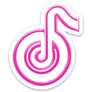 tiktok logo thats glowing transparent background sticker