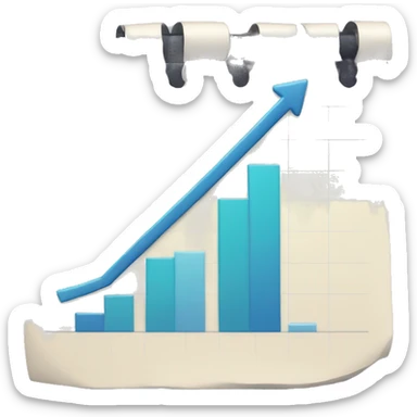 emoji showing increasing productivity chart sticker