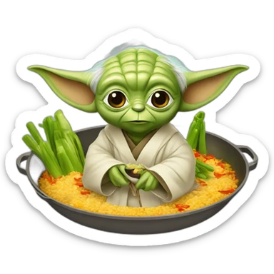 yoda paella sticker