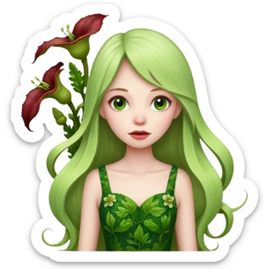 Mujer planta carnivora sticker