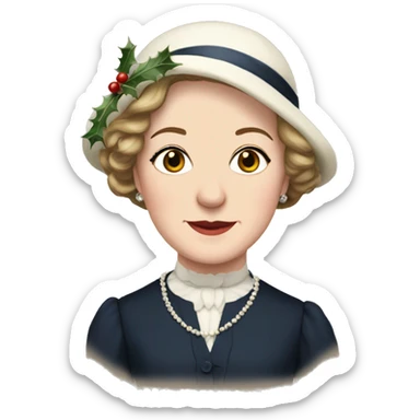 Mary Downton Abbey Christmas sticker