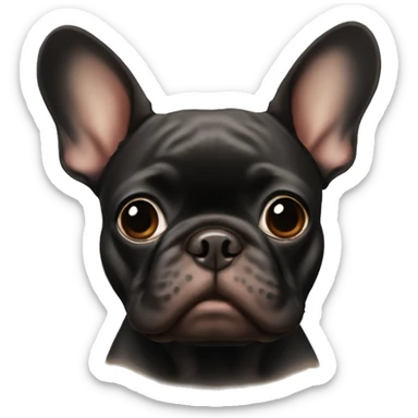 Black and brown French bulldog  sticker