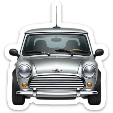 silver mini cooper sticker