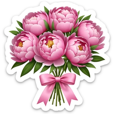 flower bouquet peony  sticker