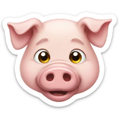 Crying pig sticker