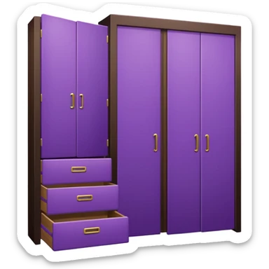 42-foot purple steps in floor map way to wardrobe closet sticker